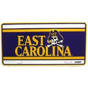 East Carolina Pirates NCAA Team Color License Plate